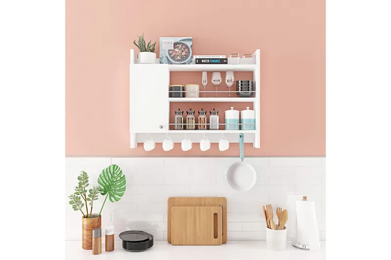 Nivillac Kryddhylla 85x15 cm - Vit - Förvaring - Köksförvaring - Kökshylla