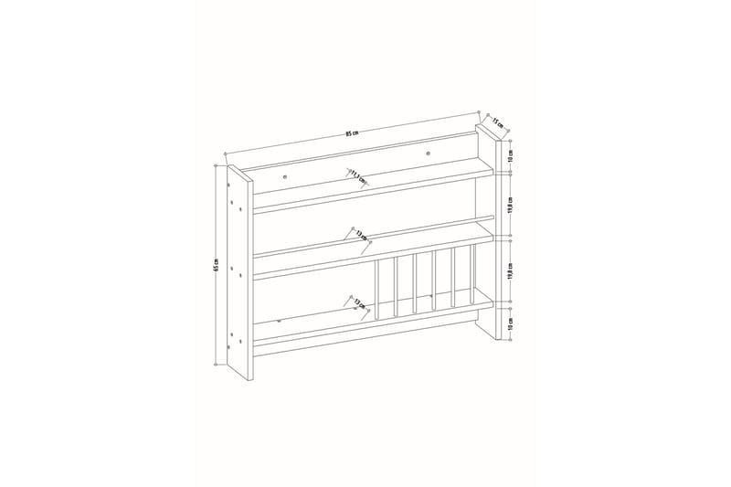 NOWINKI Kryddhylla 85x15 cm Vit - Förvaring - Köksförvaring - Kökshylla