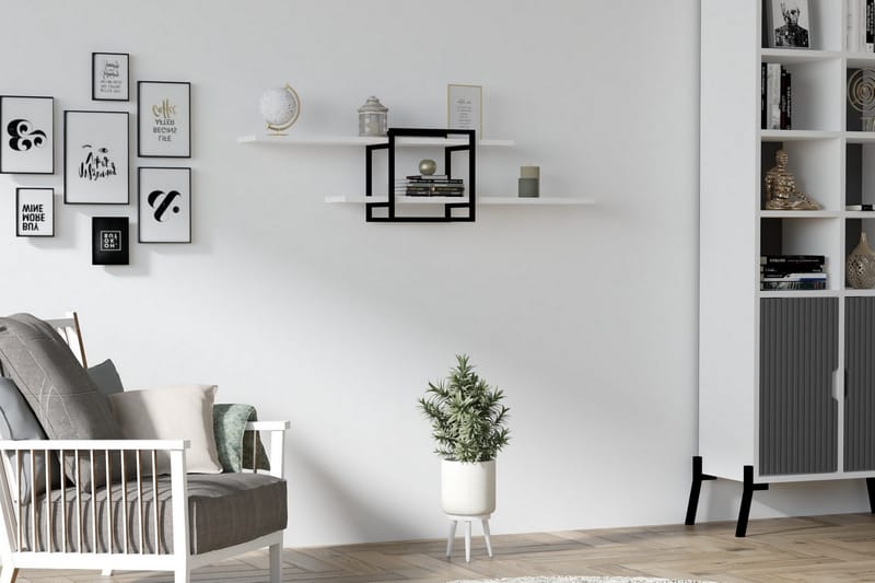 OBURUS Vägghylla 120x30 cm Vit - Förvaring - Köksförvaring - Kökshylla