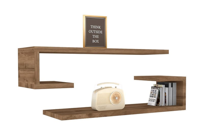 OBURUS Vägghylla 60x15 cm Brun - Förvaring - Köksförvaring - Kökshylla