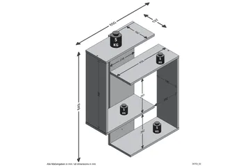 Prabhat Vägghylla 44 cm - Brun - Förvaring - Köksförvaring - Kökshylla