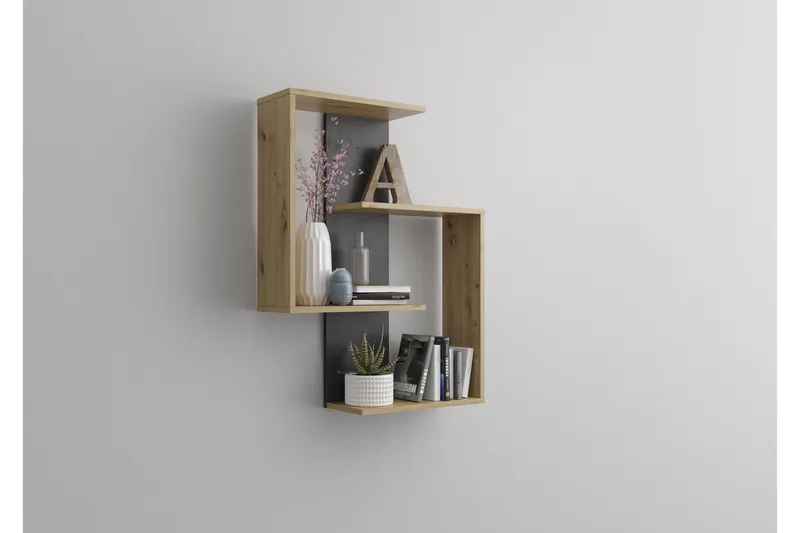 Prabhat Vägghylla 44 cm - Brun - Förvaring - Köksförvaring - Kökshylla