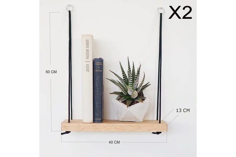 Pukkuri Vägghylla 40 cm - Brun - Förvaring - Köksförvaring - Kökshylla