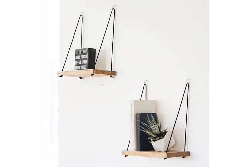 Pukkuri Vägghylla 40 cm, Brun