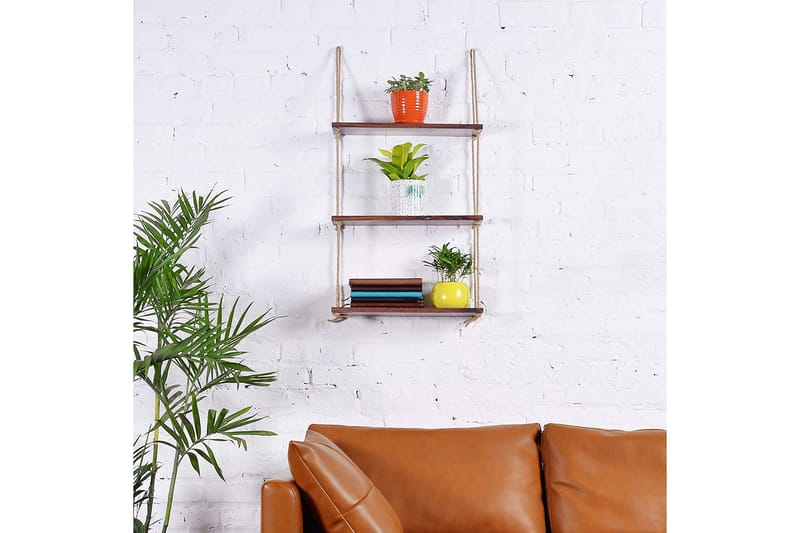 Pukkuri Vägghylla 60x13 cm i Mörkt Trä - Brun - Förvaring - Köksförvaring - Kökshylla