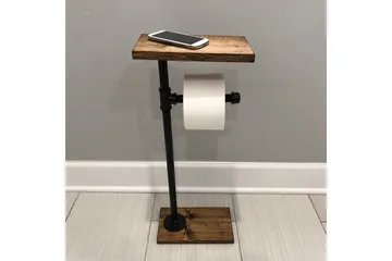 Pukkuri Pappershållare 30 cm - Brun/Svart - Möbler - Tillbehör & accessoarer - Badrumstillbehör - Toalettpappershållare