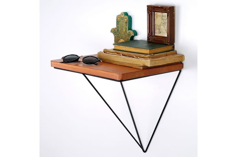 Pukkuri Pappershållare med Hylla 33 cm - Brun/Svart - Förvaring - Köksförvaring - Kökshylla