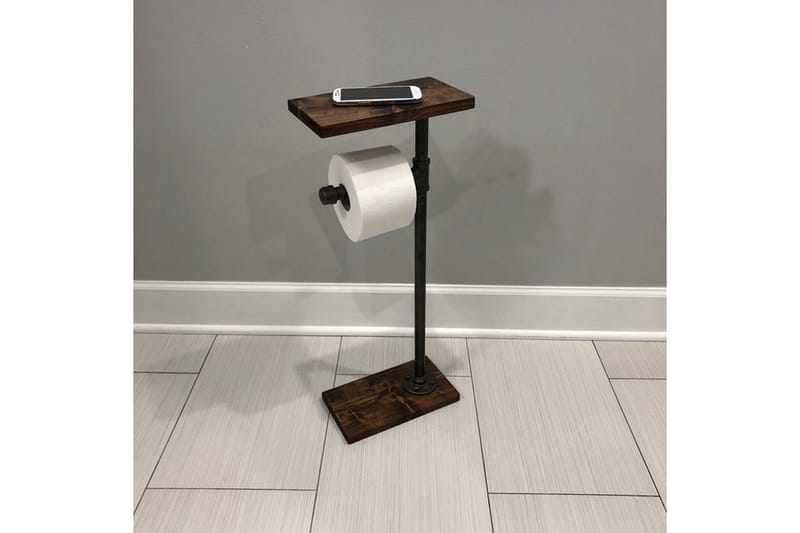 Pukkuri Pappershållare 30 cm - Brun/Svart - Möbler - Tillbehör & accessoarer - Badrumstillbehör - Toalettpappershållare