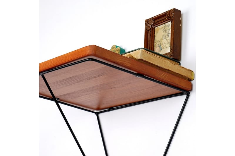 Pukkuri Pappershållare med Hylla 33 cm - Brun/Svart - Förvaring - Köksförvaring - Kökshylla