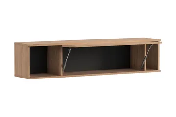 Querty Vägghylla 135x30x30 cm - Natur/Svart - Förvaring - Köksförvaring - Kökshylla