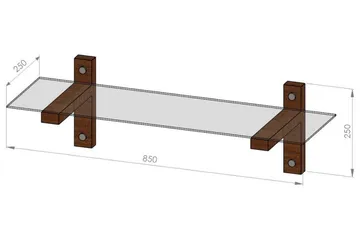 Quezad Vägghylla 85 cm - Valnöt - Förvaring - Köksförvaring - Kökshylla