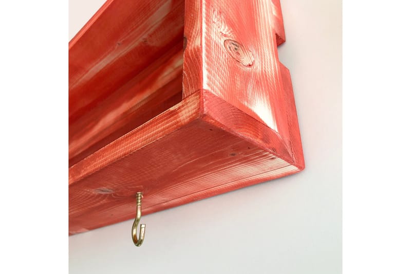 Raniye Kryddhylla 70x10 cm - Röd - Förvaring - Köksförvaring - Kökshylla