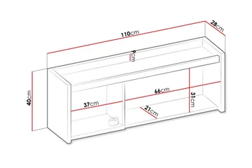 Rathmore Vägghylla 110x28 cm - Grå - Förvaring - Köksförvaring - Kökshylla