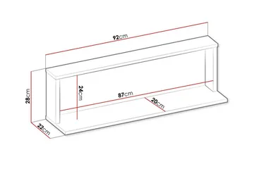 Rathmore Vägghylla 92x22 cm - Svart - Förvaring - Köksförvaring - Kökshylla
