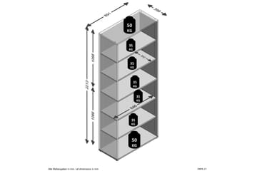 Remfert Bokhylla 89,1 cm i Ek - Brun - Förvaring - Hyllor - Bokhylla