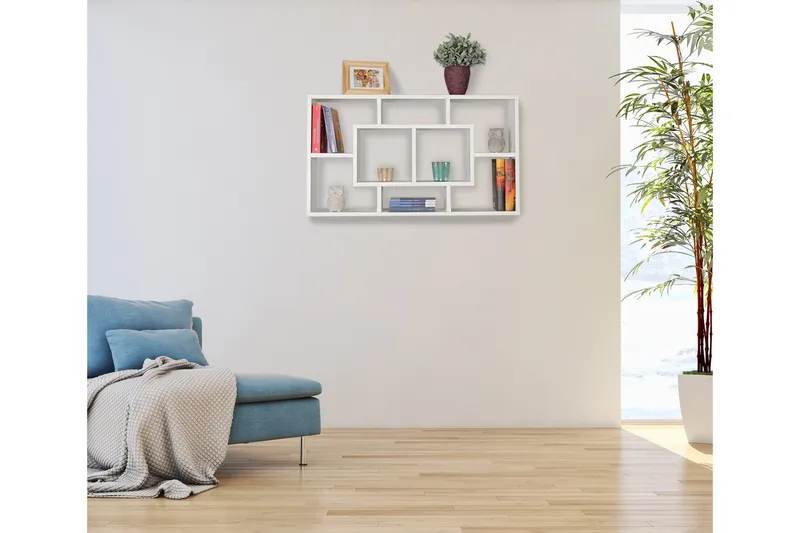 Rhosgoch Vägghylla - Vit - Förvaring - Köksförvaring - Kökshylla