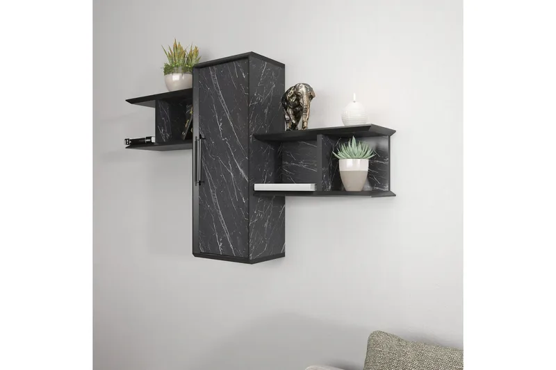 Rinorea Vägghylla 118,6x51,8 cm - Svart - Förvaring - Köksförvaring - Kökshylla