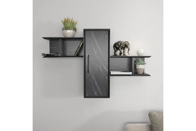 Rinorea Vägghylla 118,6x51,8 cm - Svart - Förvaring - Köksförvaring - Kökshylla