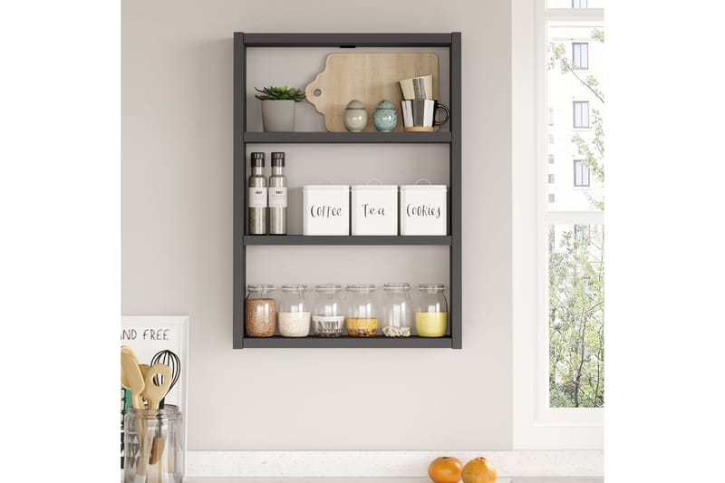 Rinorea Vägghylla 43,2x60 cm - Antracit - Förvaring - Köksförvaring - Kökshylla