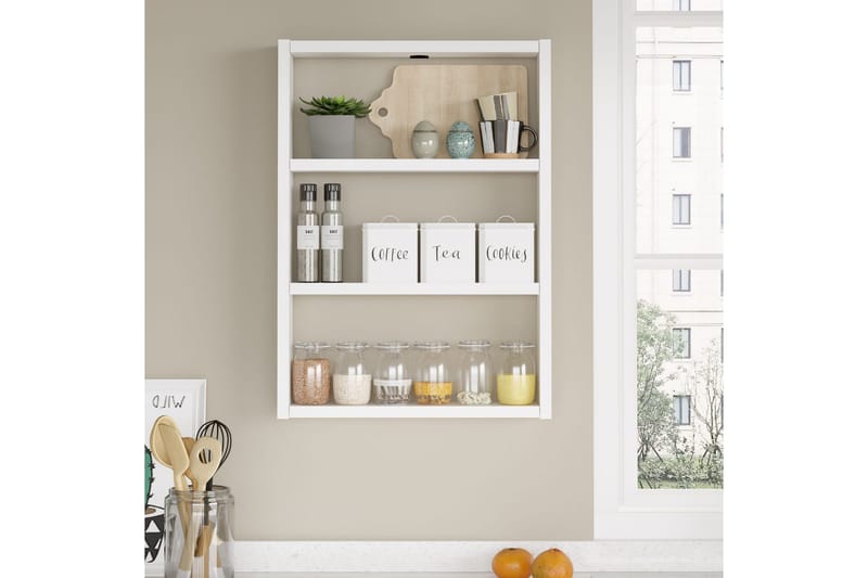 Rinorea Vägghylla 43,2x60 cm - Vit - Förvaring - Köksförvaring - Kökshylla