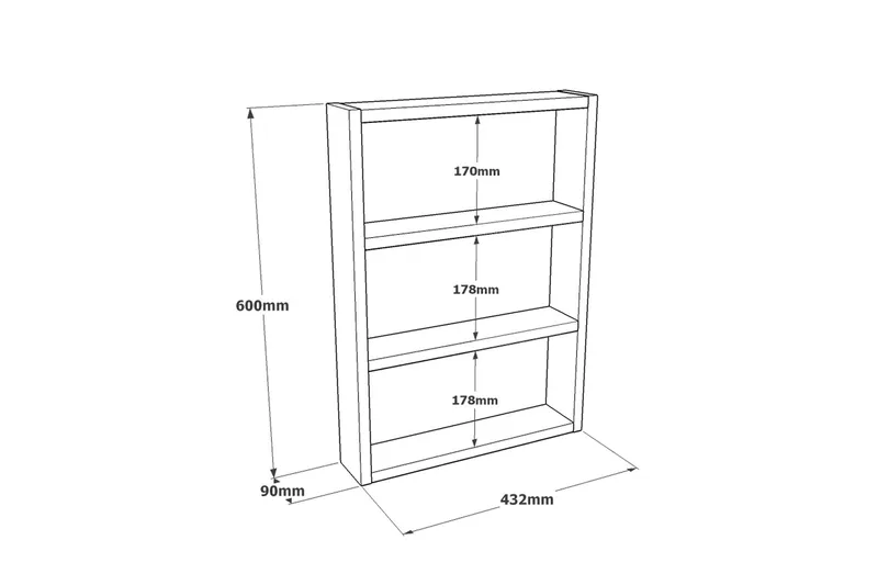 Rinorea Vägghylla 43,2x60 cm - Vit - Förvaring - Köksförvaring - Kökshylla