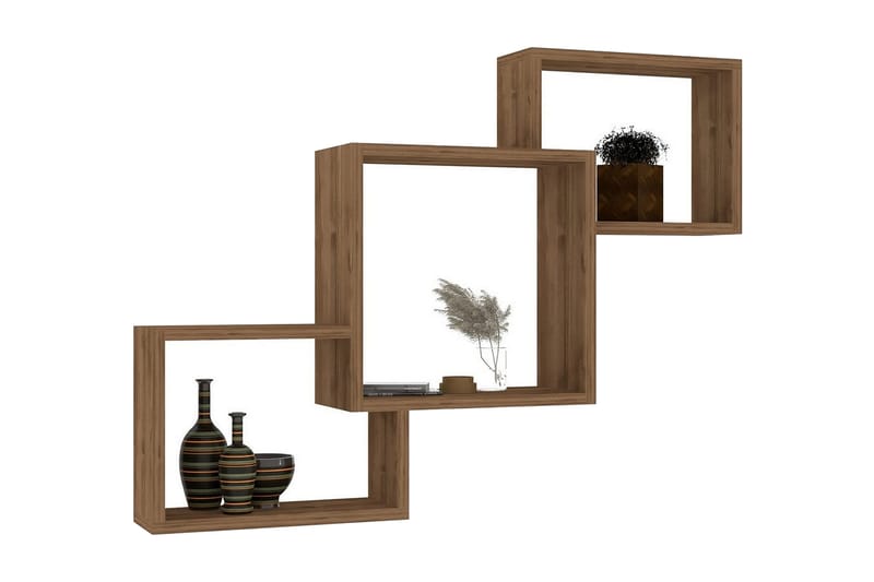 Rinorea Vägghylla 98x72 cm - Brun - Förvaring - Köksförvaring - Kökshylla