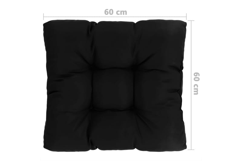 Sittdyna svart 60x60x10 cm tyg - Svart - Ryggdynor & sittdynor utemöbler
