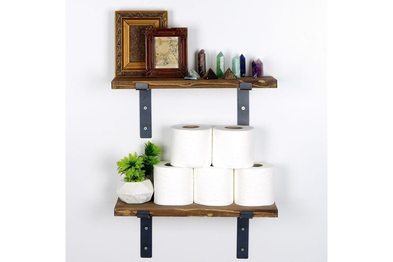 Slovinski Vägghylla 40 cm - Svart/Valnöt - Förvaring - Köksförvaring - Kökshylla