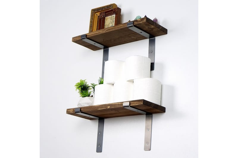 Slovinski Vägghylla 40 cm - Svart/Valnöt - Förvaring - Köksförvaring - Kökshylla