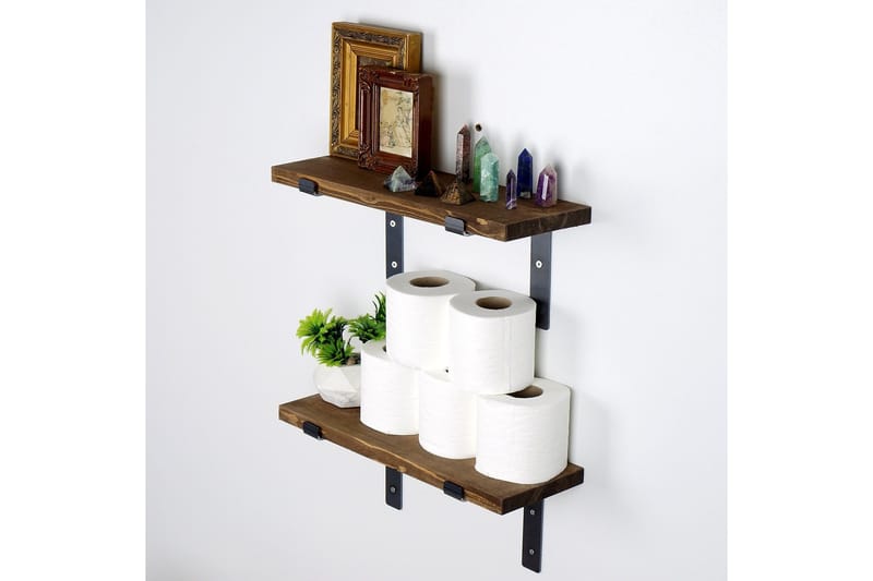 Slovinski Vägghylla 40 cm - Svart/Valnöt - Förvaring - Köksförvaring - Kökshylla