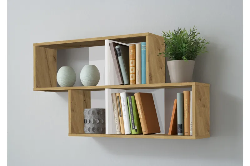 Stanthorne Vägghylla 100 cm - Brun/Vit - Förvaring - Köksförvaring - Kökshylla