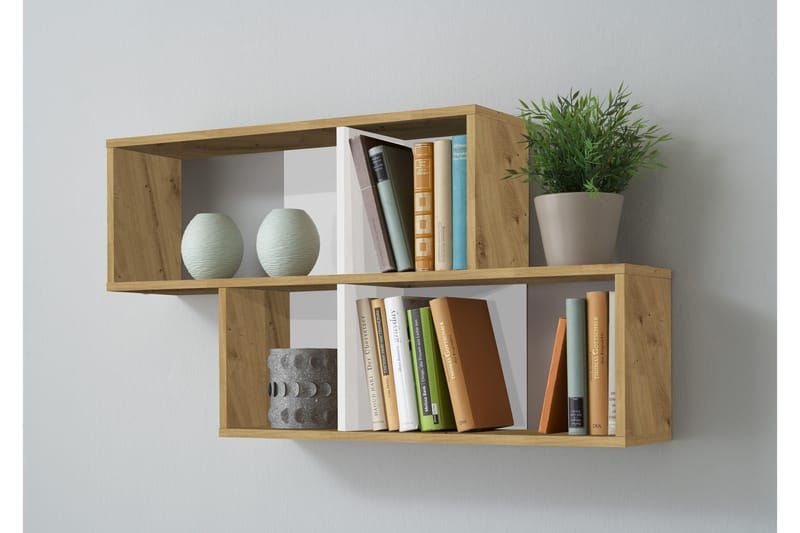 Stanthorne Vägghylla 100 cm, Brun/Vit