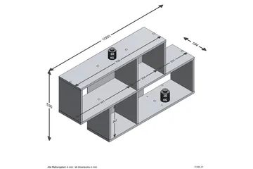 Stanthorne Vägghylla 100 cm - Brun/Vit - Förvaring - Köksförvaring - Kökshylla