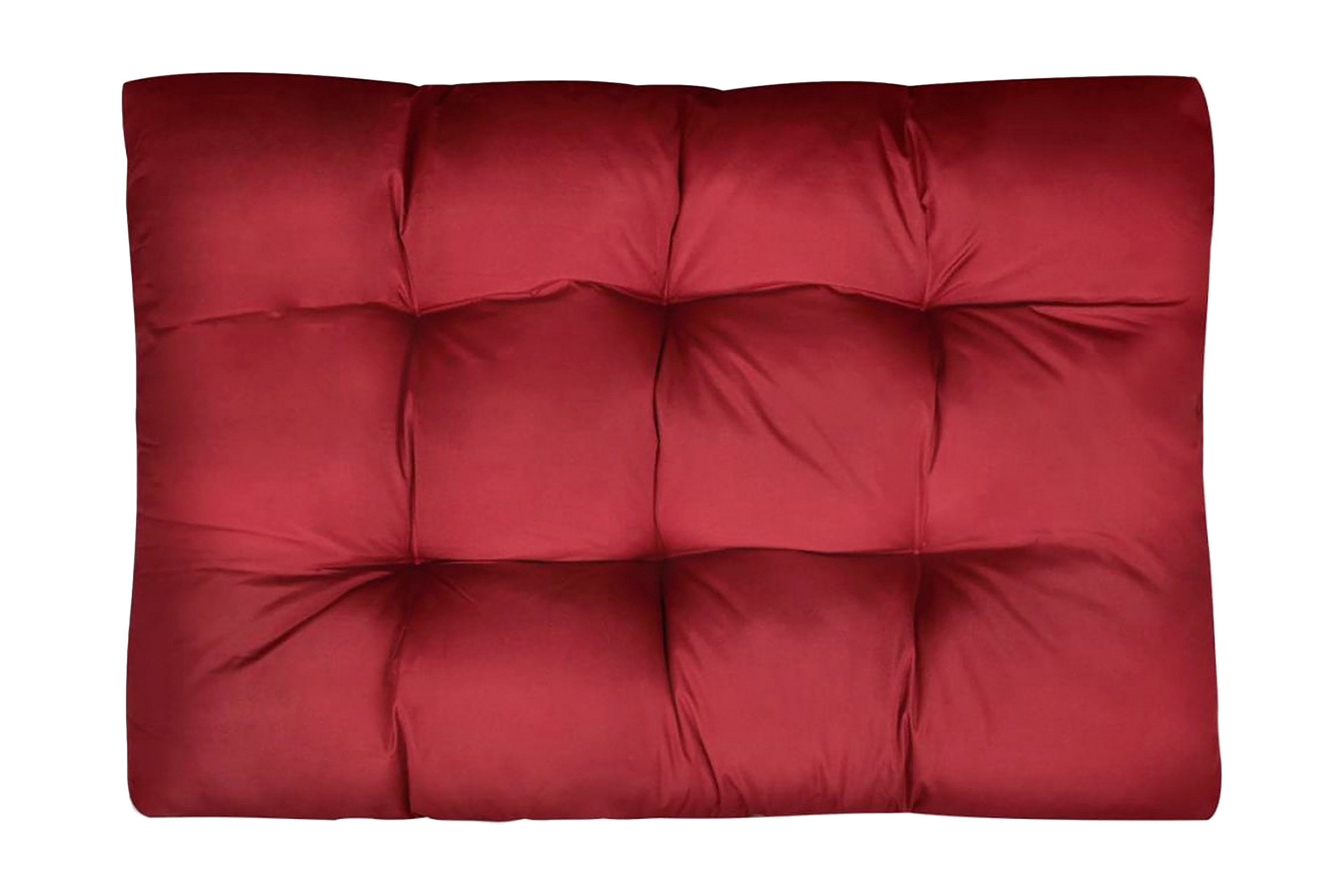 Stoppad sittkudde Vinröd 120x80x10 cm – Röd