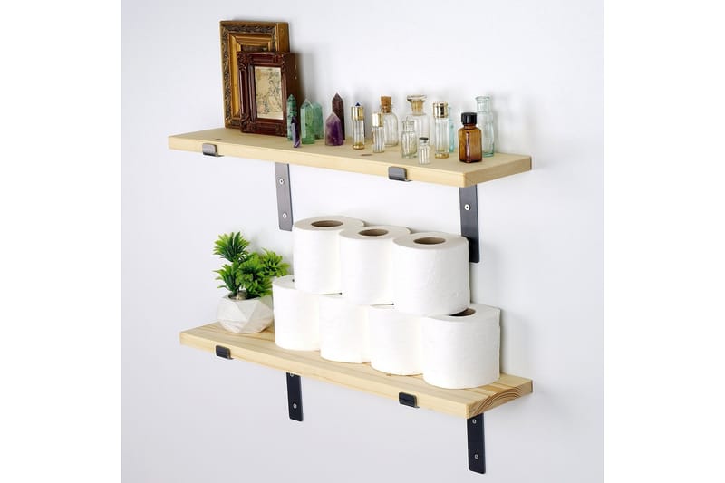 Straad Vägghylla 60 cm - Svart/Valnöt - Förvaring - Köksförvaring - Kökshylla