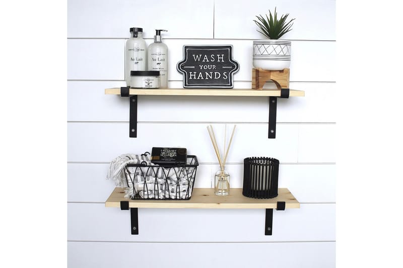 Straad Vägghylla 60 cm - Svart/Valnöt - Förvaring - Köksförvaring - Kökshylla