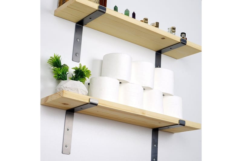 Straad Vägghylla 60 cm - Svart/Valnöt - Förvaring - Köksförvaring - Kökshylla