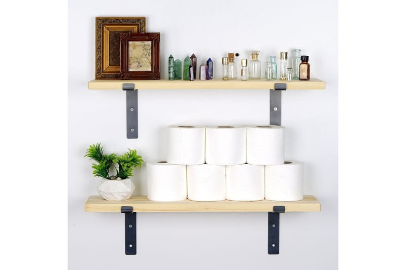 Straad Vägghylla 60 cm - Svart/Valnöt - Förvaring - Köksförvaring - Kökshylla