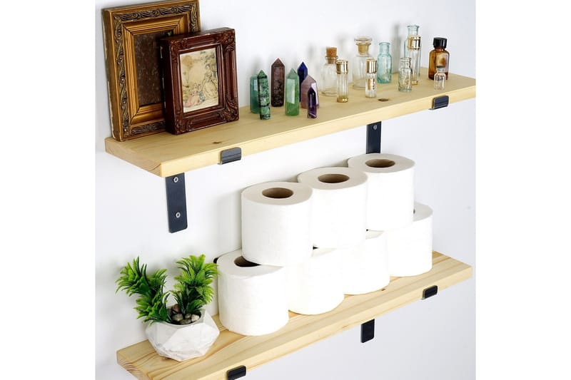 Straad Vägghylla 60 cm - Svart/Valnöt - Förvaring - Köksförvaring - Kökshylla