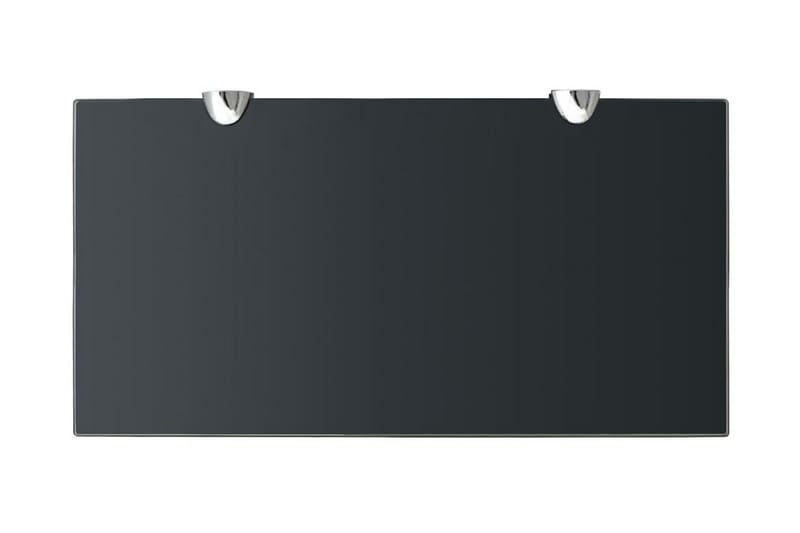 Svävande hylla glas 40x20 cm 8 mm - Svart - Förvaring - Köksförvaring - Kökshylla