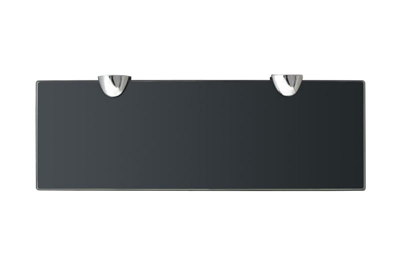 Svävande hyllor 2 st glas 30x10 cm 8 mm - Svart - Förvaring - Köksförvaring - Kökshylla