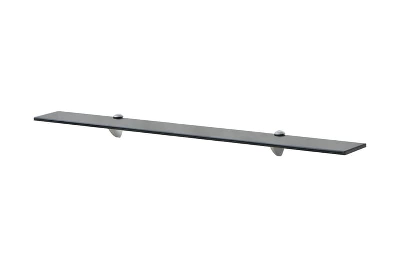 Svävande hyllor 2 st glas 90x20 cm 8 mm - Svart - Förvaring - Köksförvaring - Kökshylla