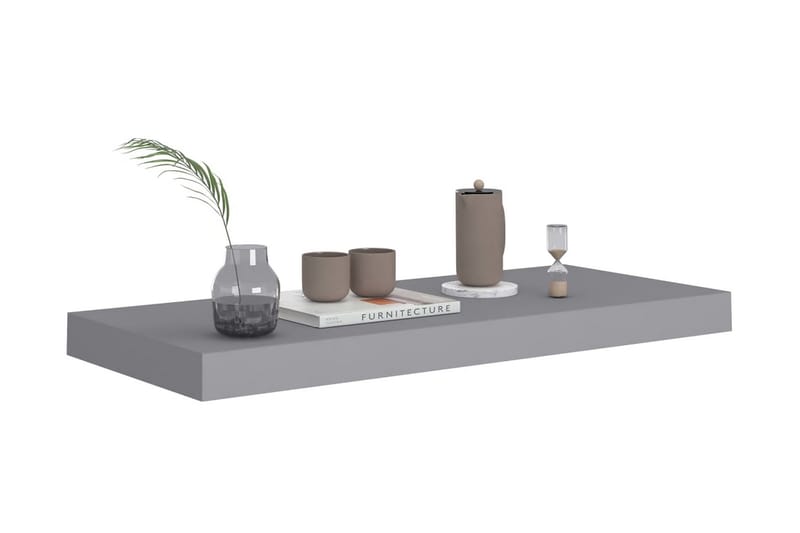 Svävande vägghylla grå 60x23,5x3,8 cm MDF - Grå - Förvaring - Köksförvaring - Kökshylla