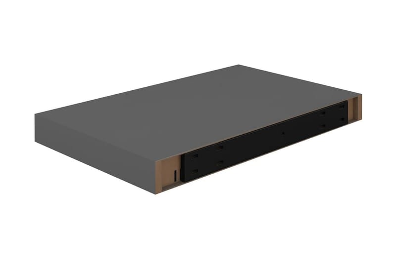 Svävande vägghylla grå högglans 40x23x3,8 cm MDF - Grå - Förvaring - Köksförvaring - Kökshylla