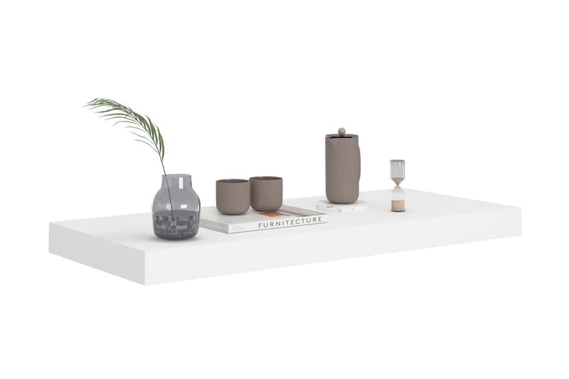 Svävande vägghylla vit 60x23,5x3,8 cm MDF - Vit - Förvaring - Köksförvaring - Kökshylla