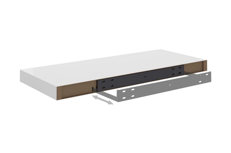 Svävande vägghylla vit 60x23,5x3,8 cm MDF - Vit - Förvaring - Köksförvaring - Kökshylla