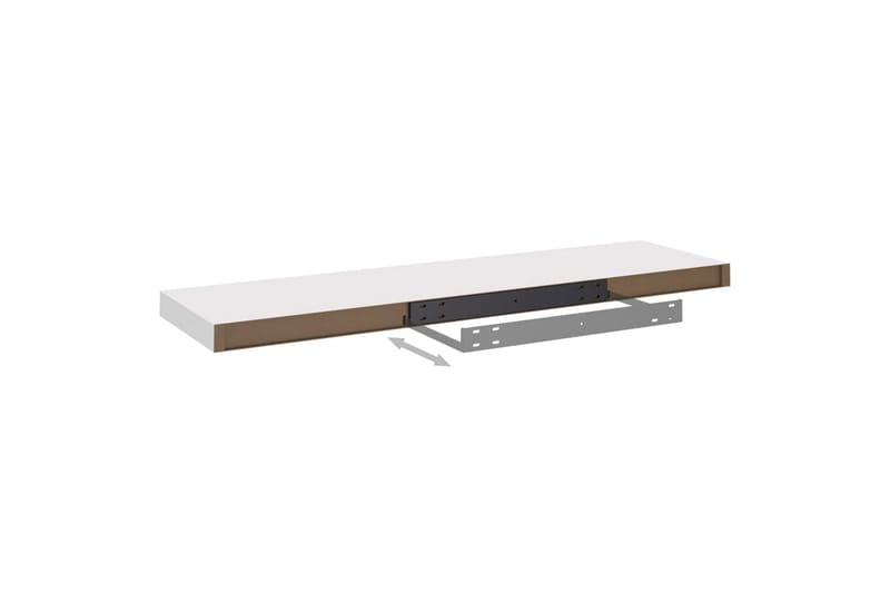 Svävande vägghylla vit 90x23,5x3,8 cm MDF - Vit - Förvaring - Köksförvaring - Kökshylla