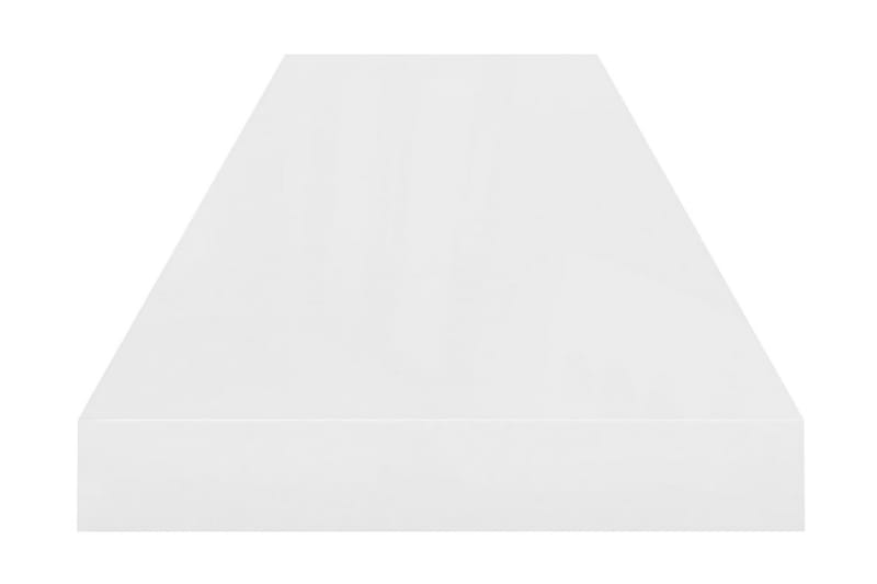 Svävande vägghylla vit högglans 90x23,5x3,8 cm MDF - Vit - Förvaring - Köksförvaring - Kökshylla