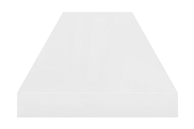 Svävande vägghylla vit högglans 90x23,5x3,8 cm MDF - Vit - Kökshylla - Vägghylla