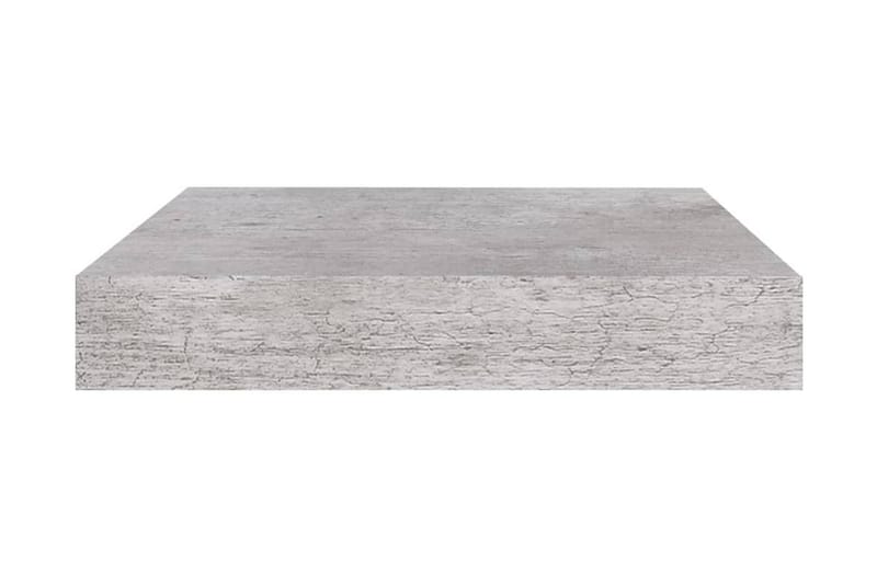Svävande vägghyllor 2 st betonggrå 23x23,5x3,8 cm MDF - Betonggrå - Förvaring - Köksförvaring - Kökshylla
